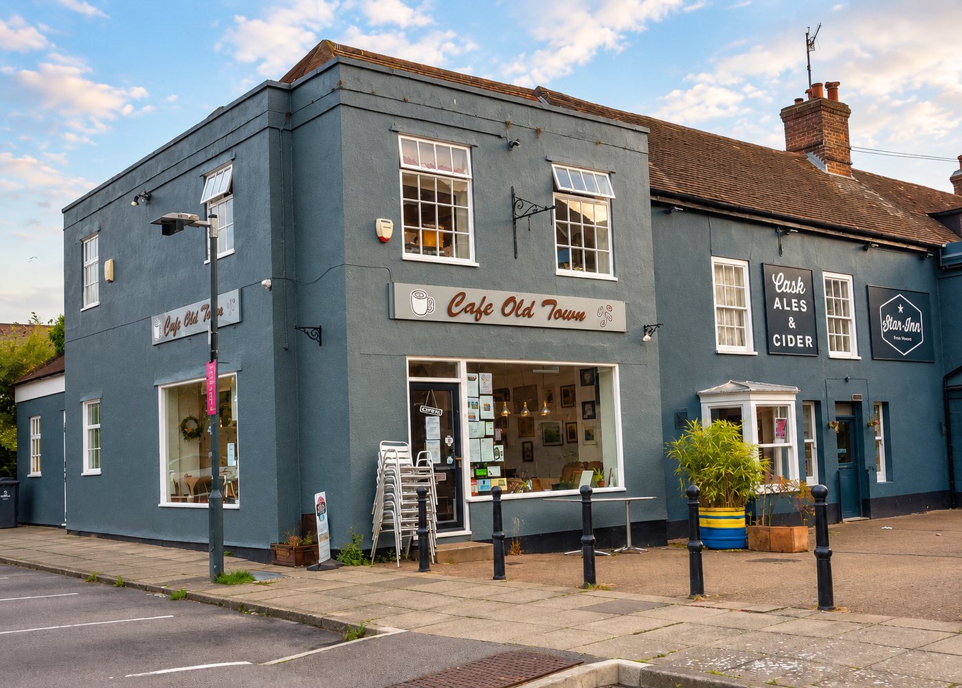 Cafe Old Town corner building