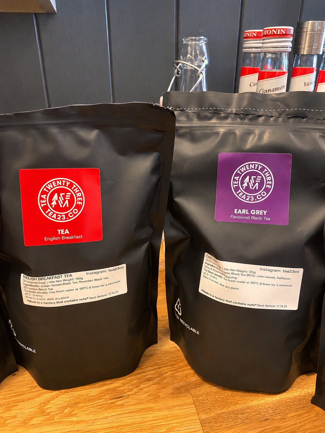 Loose-leaf teas at the counter